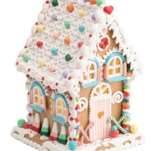 14” LED Gingerbread House Decoration